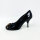 Versace Opera Bow womens pumps, EU 37, 85 mm, black/gold, patent leather