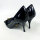 Versace Opera Bow womens pumps, EU 37, 85 mm, black/gold, patent leather