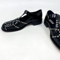 Bally Spiegel W Damen-Slipper, EU 41, Schwarz, Leder, Nieten, WF3009 VT021
