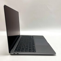 Apple MacBook (Air A2337) Laptop 13.3 inch, M1, 8 GB/256 GB, QWERTZ, Grey, macOS 14.8.9, 60 charge cycles, with charger
