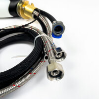 Waschbeckenarmatur FH3435, LED Farbwechsel, Heiß Kalt, mit Schlauch, Schwarz