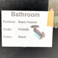Waschbeckenarmatur FH3435, LED Farbwechsel, Heiß Kalt, mit Schlauch, Schwarz