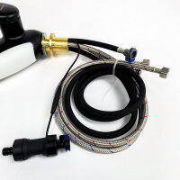 Waschbeckenarmatur FH3435, LED Farbwechsel, Heiß Kalt, mit Schlauch, Schwarz