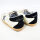 Golden Goose Super-Star Womens Sneakers, EU 39, White, Silver/Black Glitter Heel, Leather
