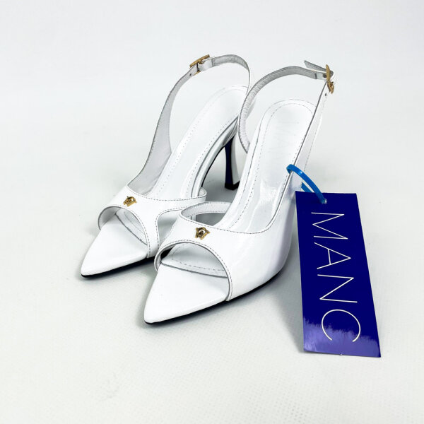 MANC Griselda Womens Pumps, EU 36, White, Leather, Heels, TMNCDUZ22ASFTR.001