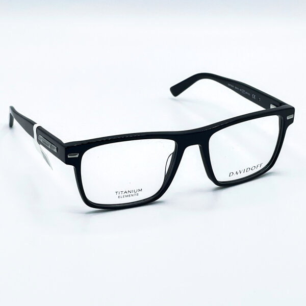 Davidoff DAP129-01 Herren Brillen, Schwarz, Glas 56 mm, Steg 18 mm, Bügel 145 mm