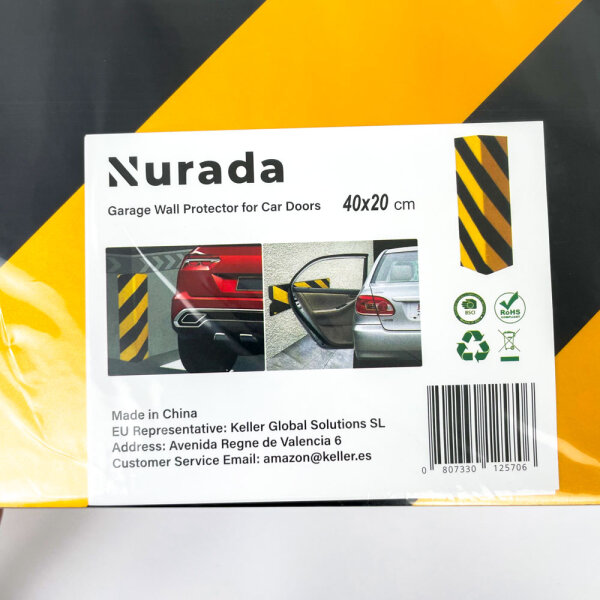 Garage wall protection, 2 pieces, 2m long x 20cm wide x 7mm thick, wall protection for garage