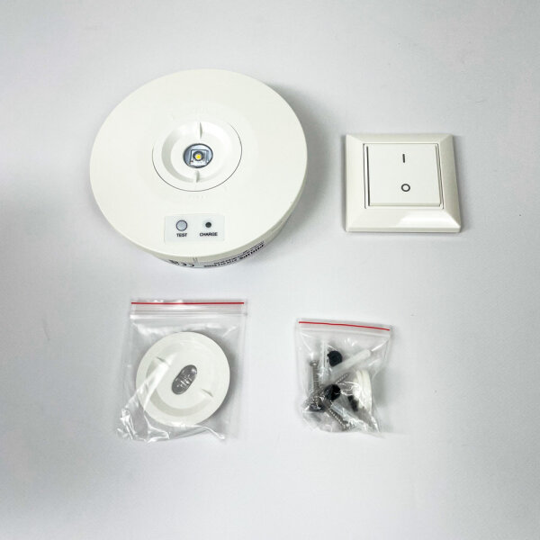 Philips EM152C, surface-mounted emergency downlight, 2W, IP65