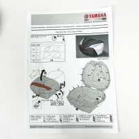Yamaha BBWF84U01000, Top Case Cover 34L / 45L Color Plates, Backrest