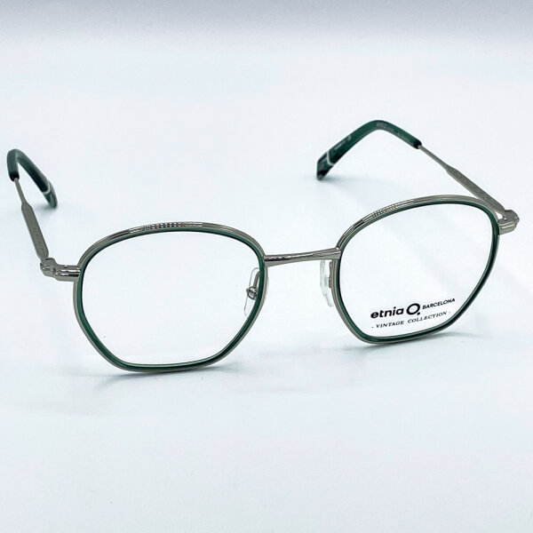 Etnia Eyewear 7 SINEU 49O SLGR Mens Glasses, Silver/Green, Lens 49 mm, Bridge 22 mm, Temples 145 mm