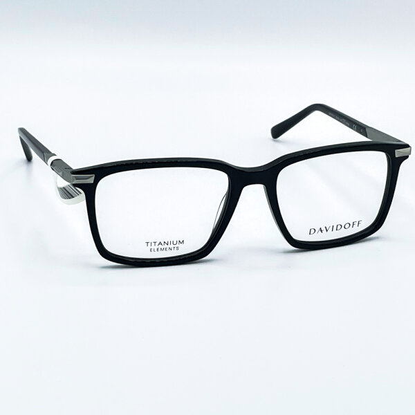 Davidoff DAP155-01 Herren Brillen, Schwarz, Glas 55 mm, Steg 18 mm, Bügel 145 mm
