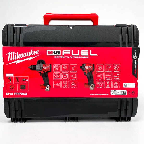 Milwaukee M18 FPP2A3-502X, FUEL Cordless Tool Powerpack, 18V 2x 5.0Ah Battery 4933480873