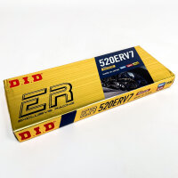 DID 520 ERV7 Standard Motorcycle Chain with Rivet Link, Gold, 124 Links