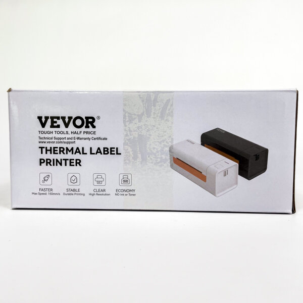 VEVOR Y486 Thermal Label Printer 4×6 inch, Label Width 40–108 mm, Automatic Label Detection, Rohm Printhead, for Shipping, Barcode and Household Labels