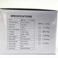 VEVOR Y486 Thermal Label Printer 4×6 inch, Label Width 40–108 mm, Automatic Label Detection, Rohm Printhead, for Shipping, Barcode and Household Labels