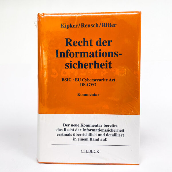 Information Security Law, Security Commentary Book, BSIG, EU Cybersecurity Act, GDPR, 978-3406783395