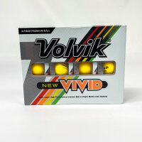 Volvik Vivid, Golf Ball Set, 3-piece (12 balls), Yellow