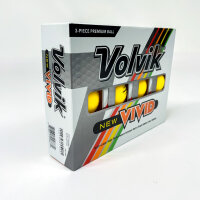 Volvik Vivid, Golf Ball Set, 3-piece (12 balls), Yellow