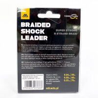 Mikado Territory, 50 lbs, 0,26 mm, 80 m geflochtenes Schlagschnur-Vorfach, Schwarz, AMC-BS26B