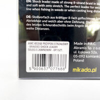 Mikado Territory, 50 lbs, 0,26 mm, 80 m geflochtenes Schlagschnur-Vorfach, Schwarz, AMC-BS26B