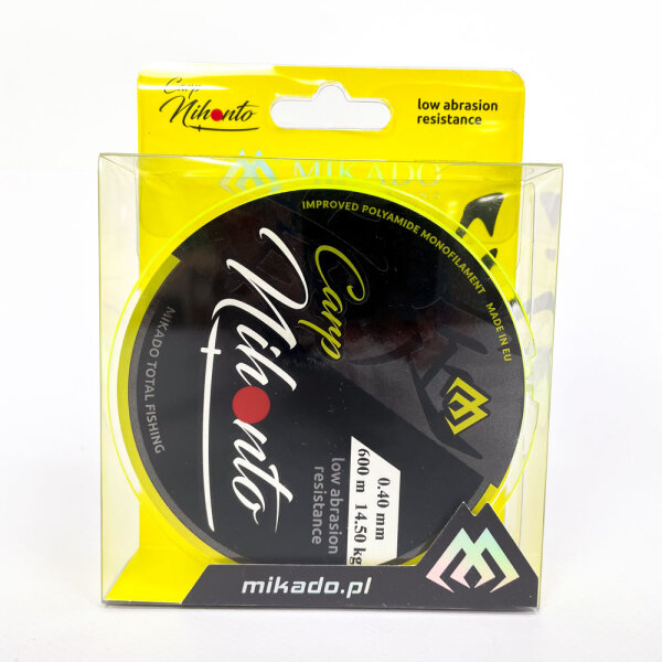 Mikado Nihonto Carp, 600 m, Monofilament fishing line, Fluorescent, Yellow, ZNKF6-040