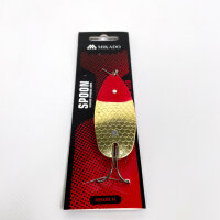 Mikado Krautblinker Hecht Barsch Blinker, 7,6 cm, 18 g, Gold Hakenschutz, PMB-WPI-18G
