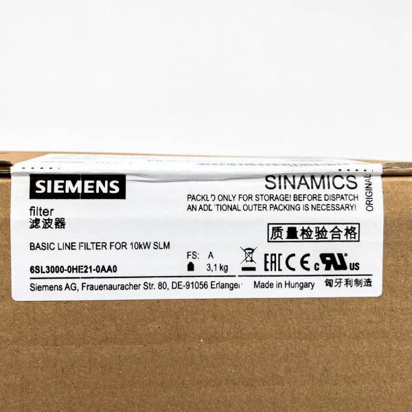Siemens SINAMICS 6SL3000-0HE21-0AA0, Basic mains filter for 10 kW SLM