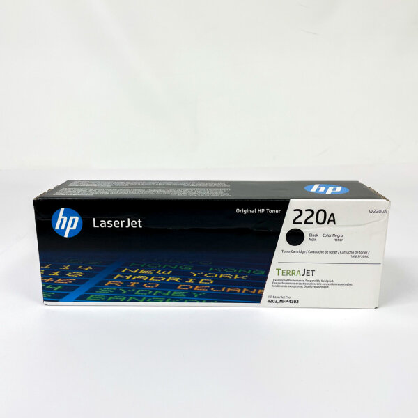 HP 220A W2200A Original LaserJet Toner, Black, 2000 pages, for LaserJet Pro 4202 MFP 4302