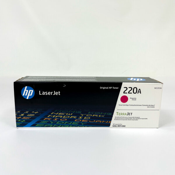 HP 220A W2203A Original LaserJet Toner, Magenta, 2000 Seiten, für LaserJet Pro 4202 MFP 4302
