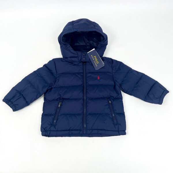 Polo Ralph Lauren Kids Down Jacket with Hood, Size 2, Navy, Polyester, DOWN JKT-OW-BOM