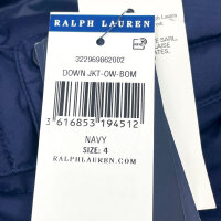 Polo Ralph Lauren Kids DOWN JKT-OW-BOM Down Jacket with Hood Size 4 Navy Polyester