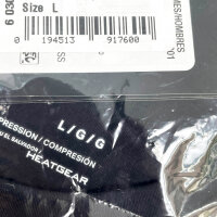 Under Armour Mens HeatGear Armour T-Shirt, Size L, Black/Grey, Polyester