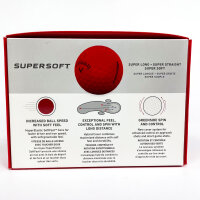Callaway Supersoft golf balls, set of 3 packs, matte red, 12x