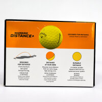 Callaway Warbird Distance+ Golf Balls, 12x, Set of 3 Packs, Yellow