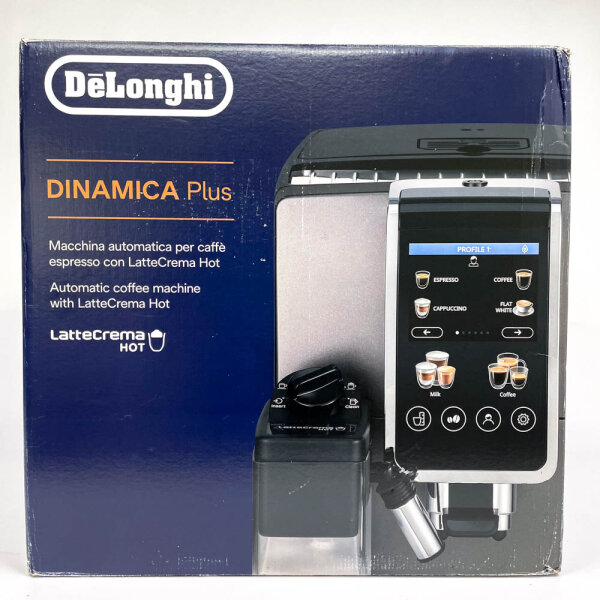 DeLonghi Dinamica Plus ECAM380.95.TB Coffee Machine, Automatic, 1450 W, Capacity 1.8 l, Black-Titanium