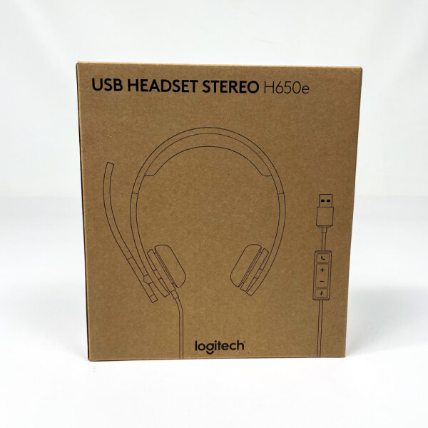 Logitech H650e USB Headset Stereo kabelgebunden Schwarz 981-000519