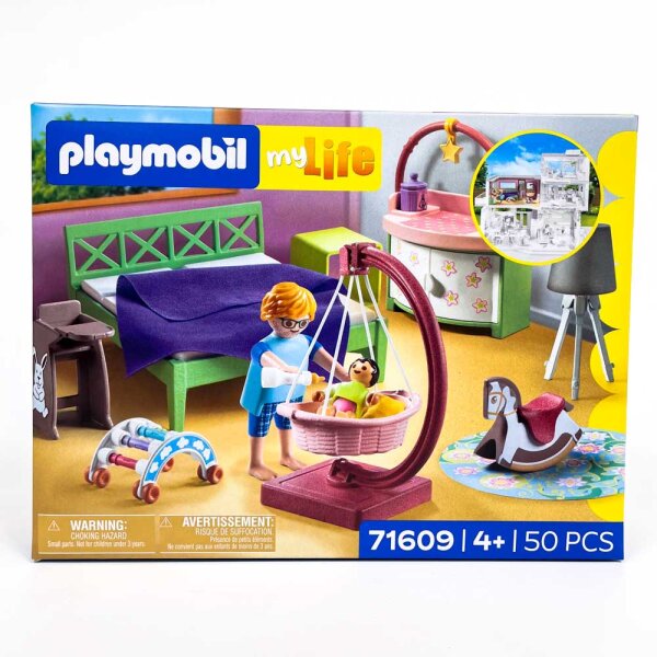 Playmobil 71609, MY LIFE Bedroom with Baby Play Area Playset, 50 pieces, ages 4+
