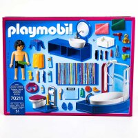 Playmobil 70211, Dollhouse Bathroom Playset, 51 pieces, ages 4+