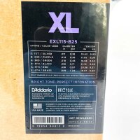 DAddario XL EXL115-B25, electric guitar strings, nickel-wound, 11-49, 25 sets