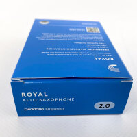 DAddario Organics Royal Alto Saxophone Reeds, 10 count, Reed Strength, RJB1020, 2.0