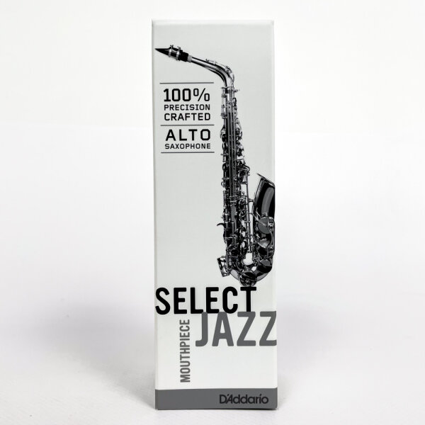 DAddario Select Jazz D6M, alto saxophone mouthpiece, 1.98 mm, medium chamber, MJS-D6M