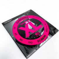 DAddario ECB81M, XL Chromes Electric Bass Guitar Strings, Normal Light, .045-.100, Medium Scale