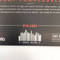 DAddario NYXL1052, electric guitar strings, super light, gauge 10-52