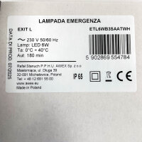 Awex ETL6WB3SAATWH LED-Notleuchte, 6 W, IP65