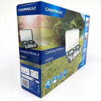 Campingaz 2000035521, Camping Kitchen 2, tragbarer Gaskocher, zwei Flammen, 4000 W