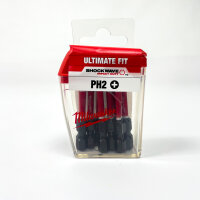 Milwaukee 4932430855 SHOCKWAVE PH2 Schrauberbits, 50 mm,...