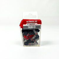 Milwaukee SHOCKWAVE TX20 Schrauberbits, 25 mm, 25er-Pack,...