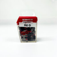 Milwaukee SHOCKWAVE PH2 Schrauberbits, 25 mm, 25er-Pack,...