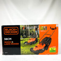 Black+Decker BEMW471BH-QS Elektro-Rasenmäher, 6 Schnitthöhen, 1600 Watt, Orange, 38 cm