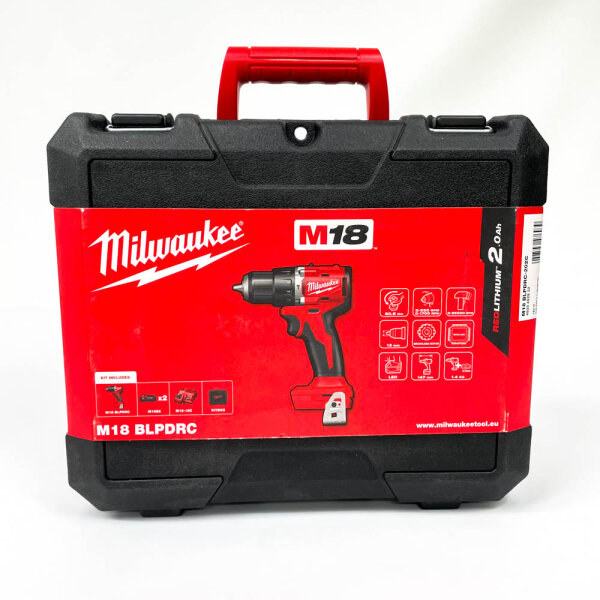 Milwaukee M18 BLPDRC-202C Akku-Schlagbohrschrauber, 18 V, 2 x 2,0 Ah Akku, 4933492822